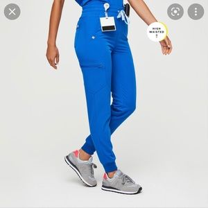 FIGS XS high waisted Zamora joggers - royal blue